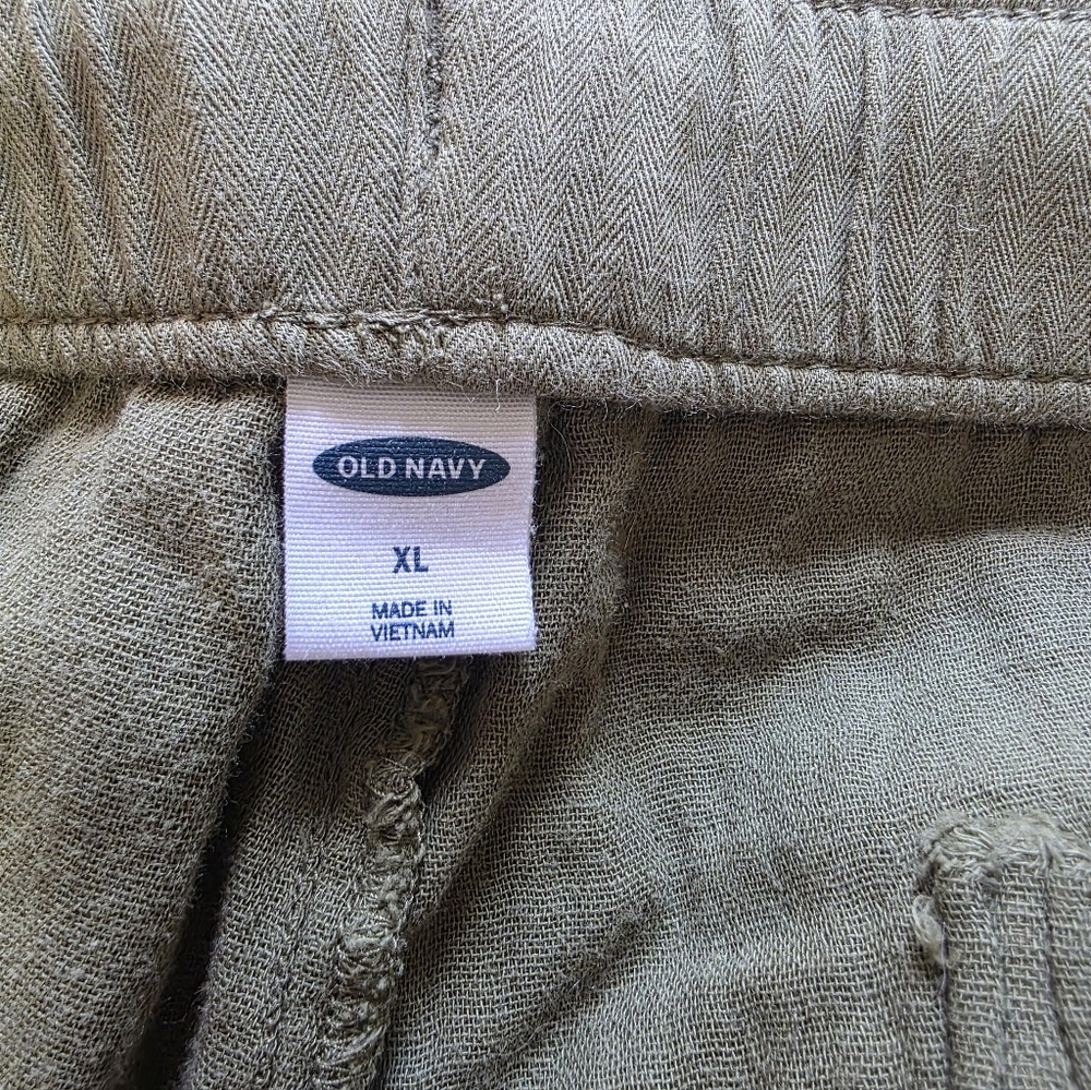 Old Navy Women's Linen Pants - Olive Green - Picture 6 of 11